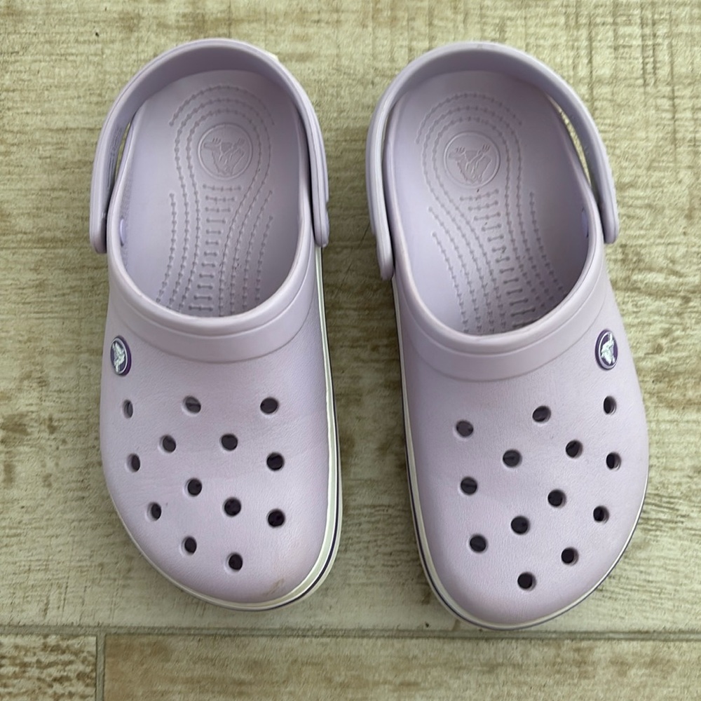 Lavendar/purple crocs crocs and size 7 women